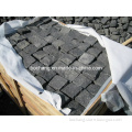 Black Granite Cobbles Grey Black Basalt Cube Stone